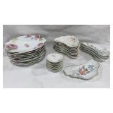 Hand Painted Drop Rose China Pieces