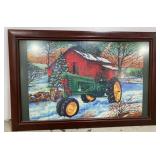 Framed John Deere Print 34.5x23