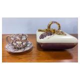 Vtg Millefiori Murano Glass Tea Cup & Saucer