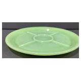Vtg Fire King Jadite Divided Plate