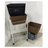 Organization Cubes & Wire Rack on Wheels