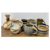 Hand Thrown Pottery Mugs & Native American