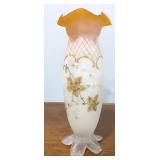 Antique Footed Webb Case Hand Painted Vase