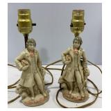 Vtg Porcelain Victorian Table Lamps