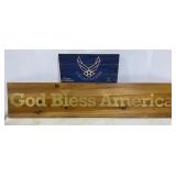 God Bless America & Air Force Signs
