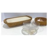 Longaberger Small Catch-All & Serving Baskets