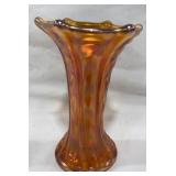Depression Glass Ripple Swung Marigold Vase