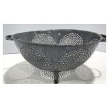 Grey Enamel Spongeware Collander