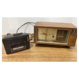 Vtg GE Clock Radio & Sony Walkman