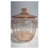Mayfair Pink Depression Biscuit Jar