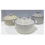 Glazed Stoneware Covered Baking Dishes