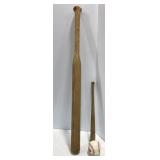 Vtg Hanna Batrite Bat, Baseball & Mini bat