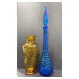 Mid Century Modern Vase & Genie Bottle