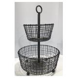 Two Tier Wire Basket Centerpiece
