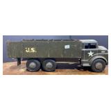 Vtg Lumar Pressed Metal Army Transport Truck