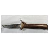 Knife, wood handle, no markings