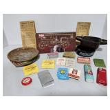 Match books, ashtrays, lighters
