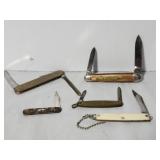Novelty pocket knives, various styles
