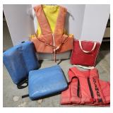 Life Preservers, vests & seat cushions
