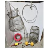 MInnow trap, float, catch basket, oar lock