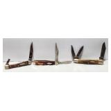 Case pocket knives (3), one broken blade