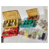 Double sided plastic lure containers