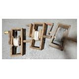 Vintage wood sting or wire winders (3)