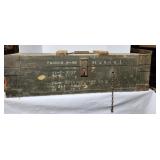 Military Wood Tool Box,  empty