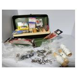 Metal Tackle Box & Contents