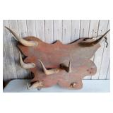 Cow Horn Hat Rack