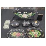 Vintage Black Metal & Plastic Decorative Pieces