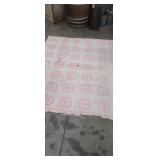 Vintage Pink & White Hand-made Quilt