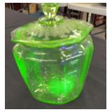 Uranium Glass Cookie Jar
