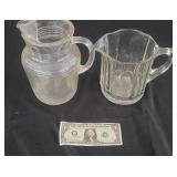 Two Glass Water Pitchers