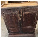 Primitive  Walnut Cabinet with Drawers