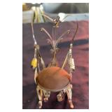 Recycled Can Art Miniature Chair Pin Cushion