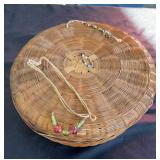 Chinese Wicker Sewing Basket