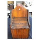 Primitive Hanging Salt Box Hinged Lid
