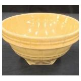 Vintage Yellow Glazed Stoneware Mixing Bowl