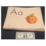 Large Vintage Alphabet Flash Cards