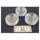 16 Clear Glass Miniature Pie (?) Plates