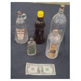 Five Vintage Bottles