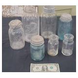 Variety of Seven Canning Jars
