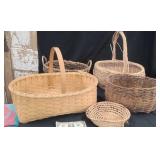 5 Vintage Wicker Baskets