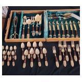 Vintage Thai Brass Flatware Set