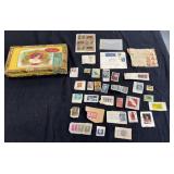VTG Stamps and Cigar Box
