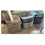 13 Totes, some without Lids
