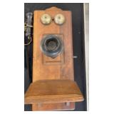 Stromberg Carlson Oak Wall Telephone