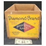 Vintage Diamond Brand Hood River Apples Crate