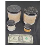 Vintage Milk Glass Jars (4)